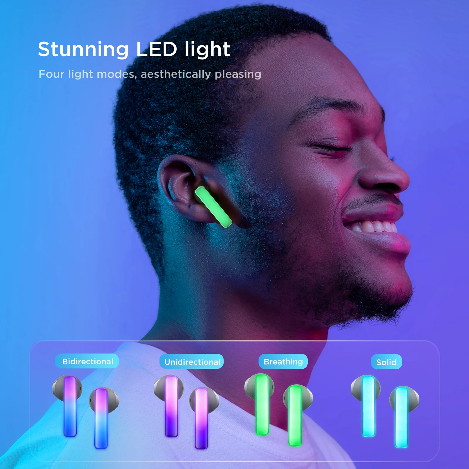 JR-TC1 True Wireless Earbuds with LED Lights - Image 5