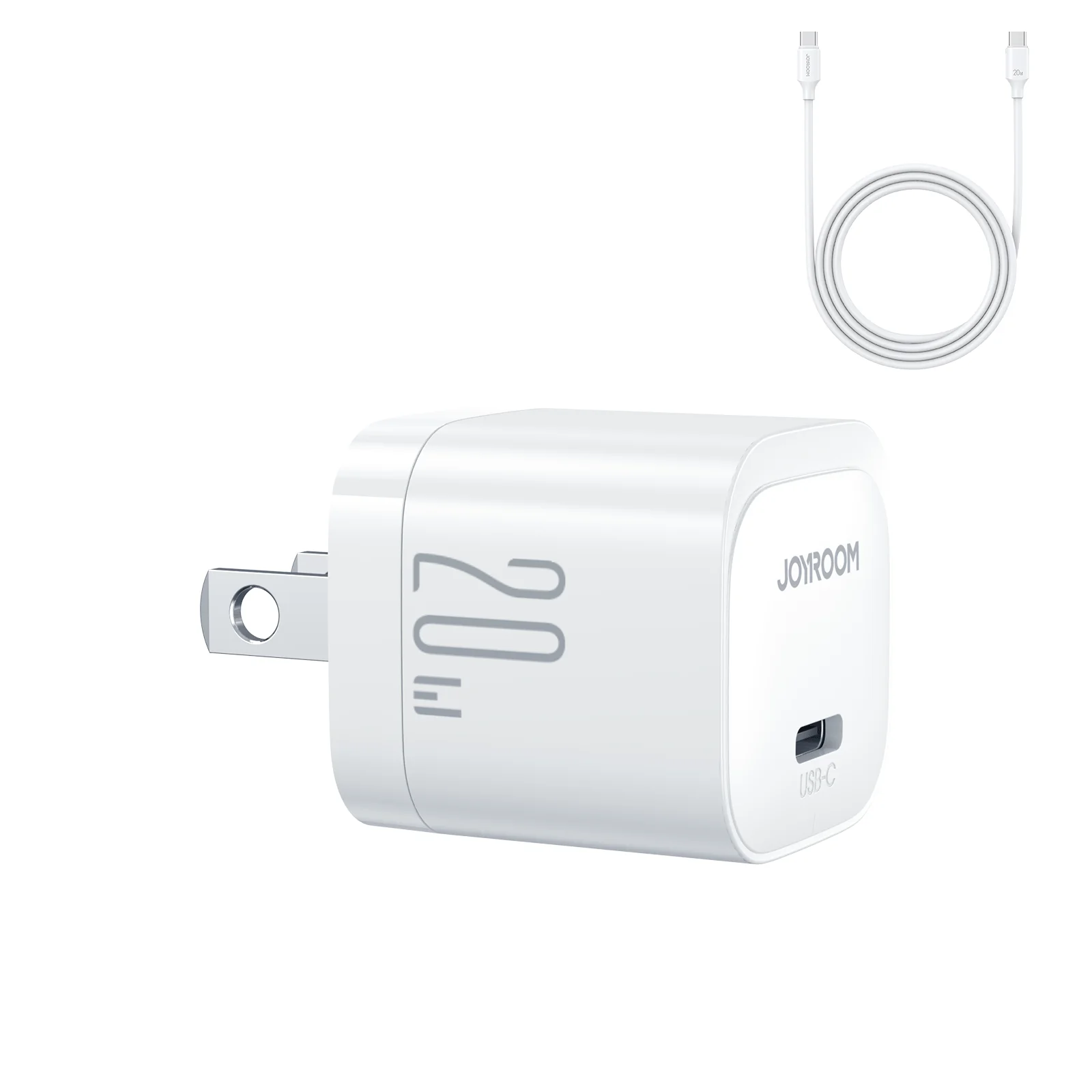 JR-TCF02 PD 20W mini Charger-Black (EU/UK/US)+C to C Cable 1m - Image 3
