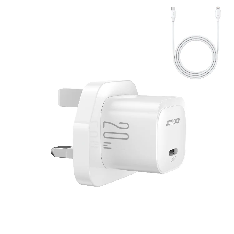 JR-TCF02 PD 20W mini Charger-black (UK)+C to L Cable 1M-EU/UK-White/Black - Image 3