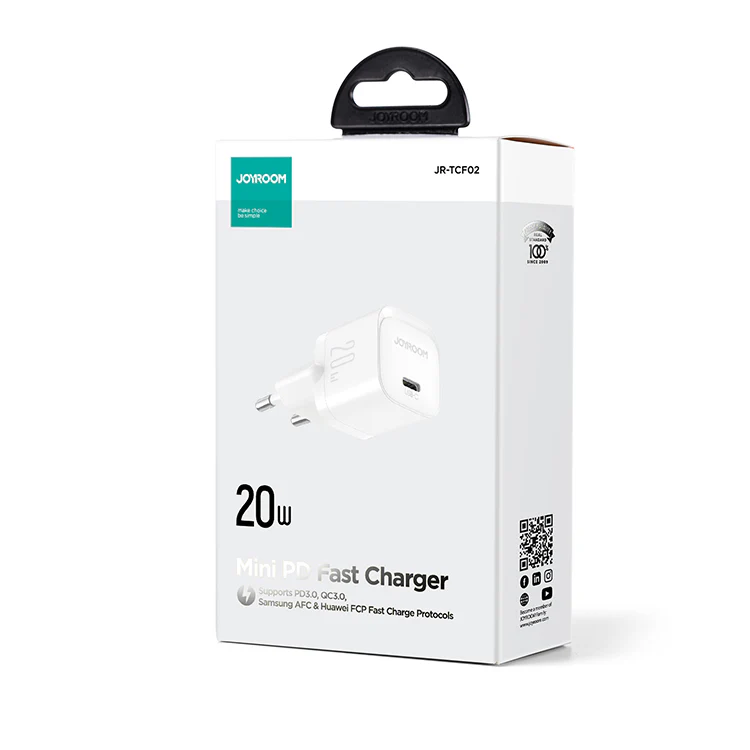 JR-TCF02 PD 20W mini Charger-EU/UK-White/Black - Image 7