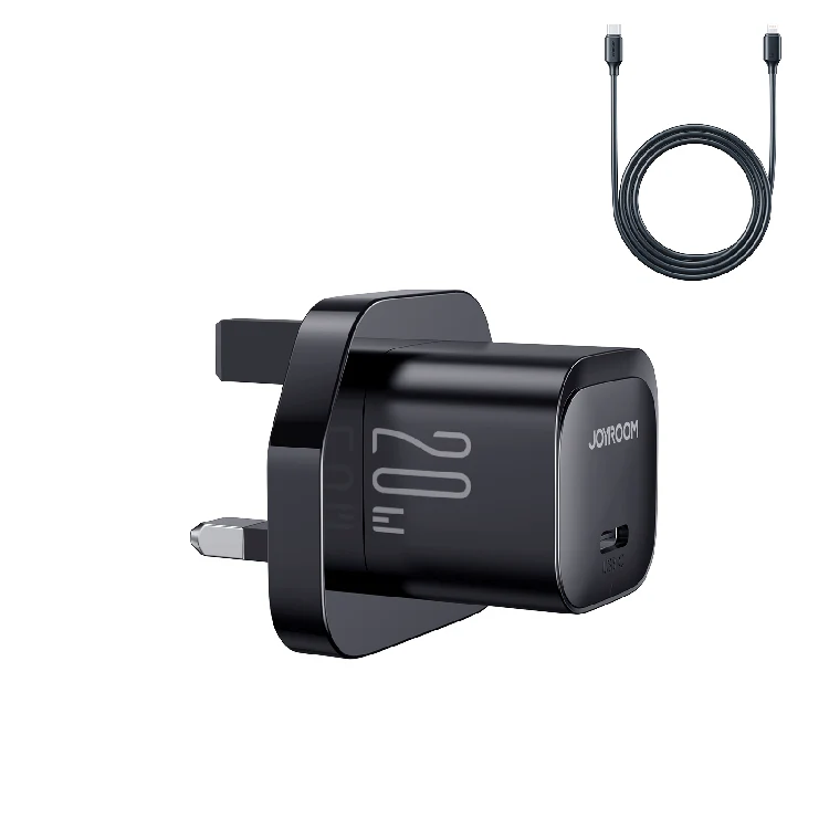 JR-TCF02 PD 20W Mini intelligent fast charger EU/UK with C to L Cable