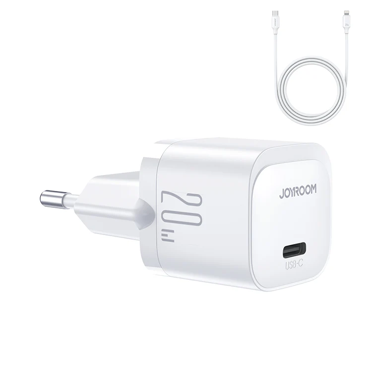 JR-TCF02 PD 20W Mini intelligent fast charger EU/UK with C to L Cable - Image 4