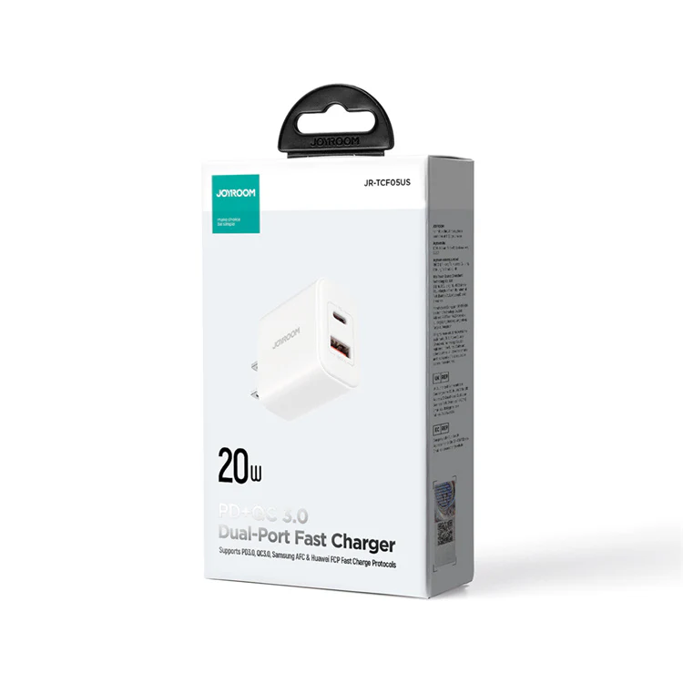 JR-TCF05 20W PD+QC Charger-EU/UK/US-White/Black - Image 11
