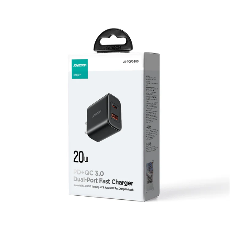 JR-TCF05 20W PD+QC Charger-EU/UK/US-White/Black - Image 12