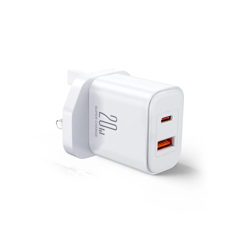 JR-TCF05 20W PD+QC Charger-EU/UK/US-White/Black - Image 3