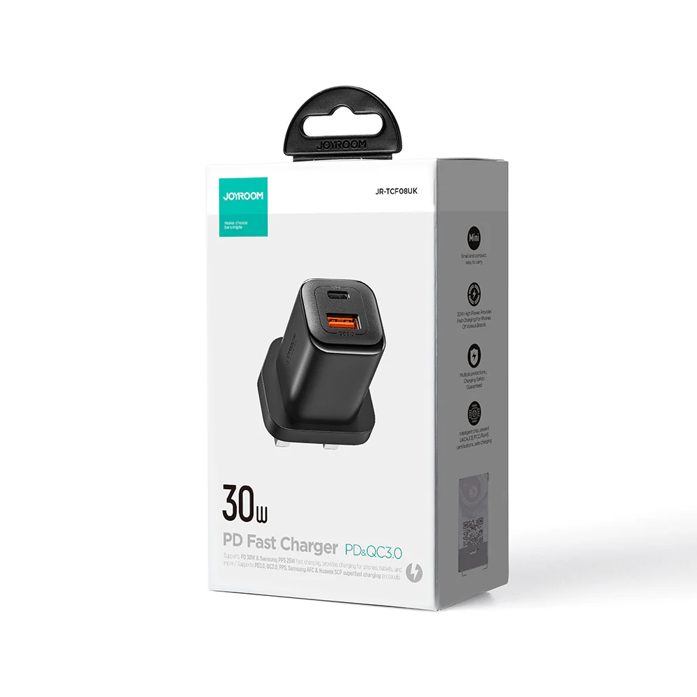 JR-TCF08 30W A+C Dual Port Mini intelligent Fast Charger EU/UK/US - Image 6