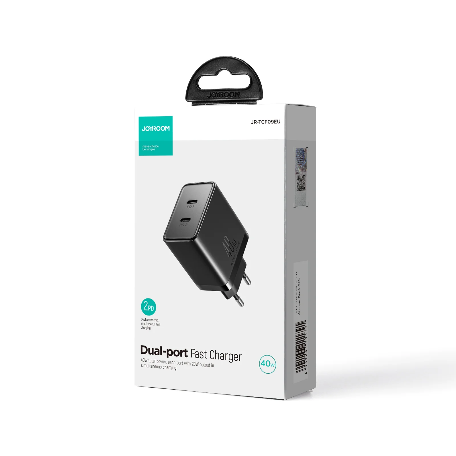 JR-TCF09 40W 2PD Mini intelligent Fast Charger EU/UK/US - Image 4