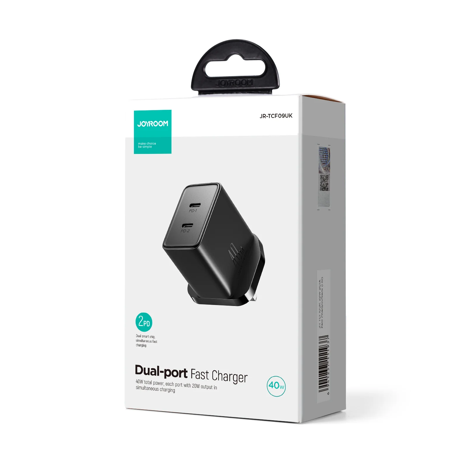 JR-TCF09 40W 2PD Mini intelligent Fast Charger EU/UK/US - Image 5