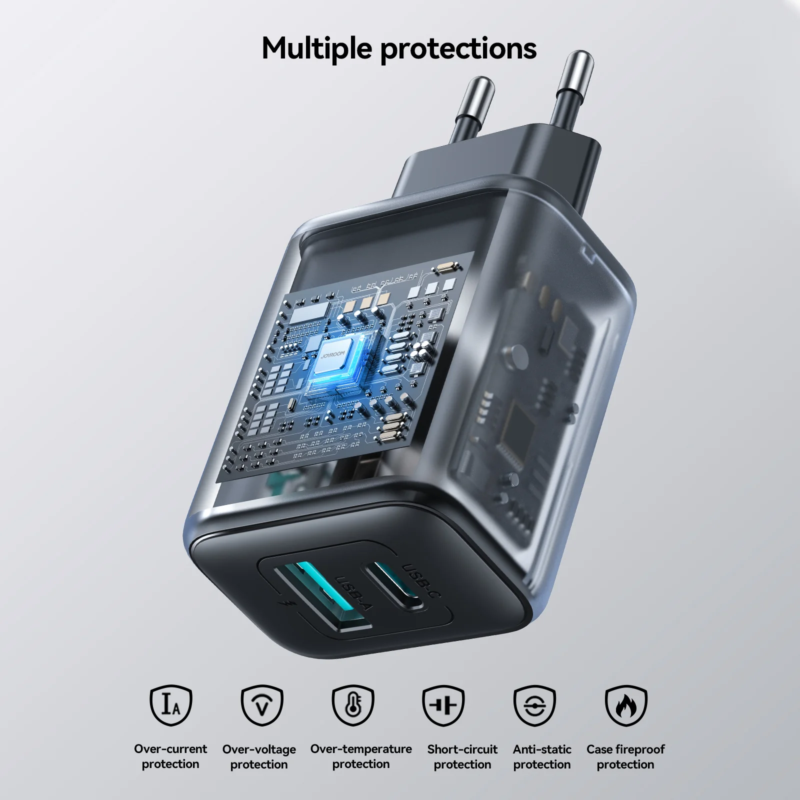 JR-TCF13 25W Dual-Port (A+C) Charger-Black (EU) - Image 6