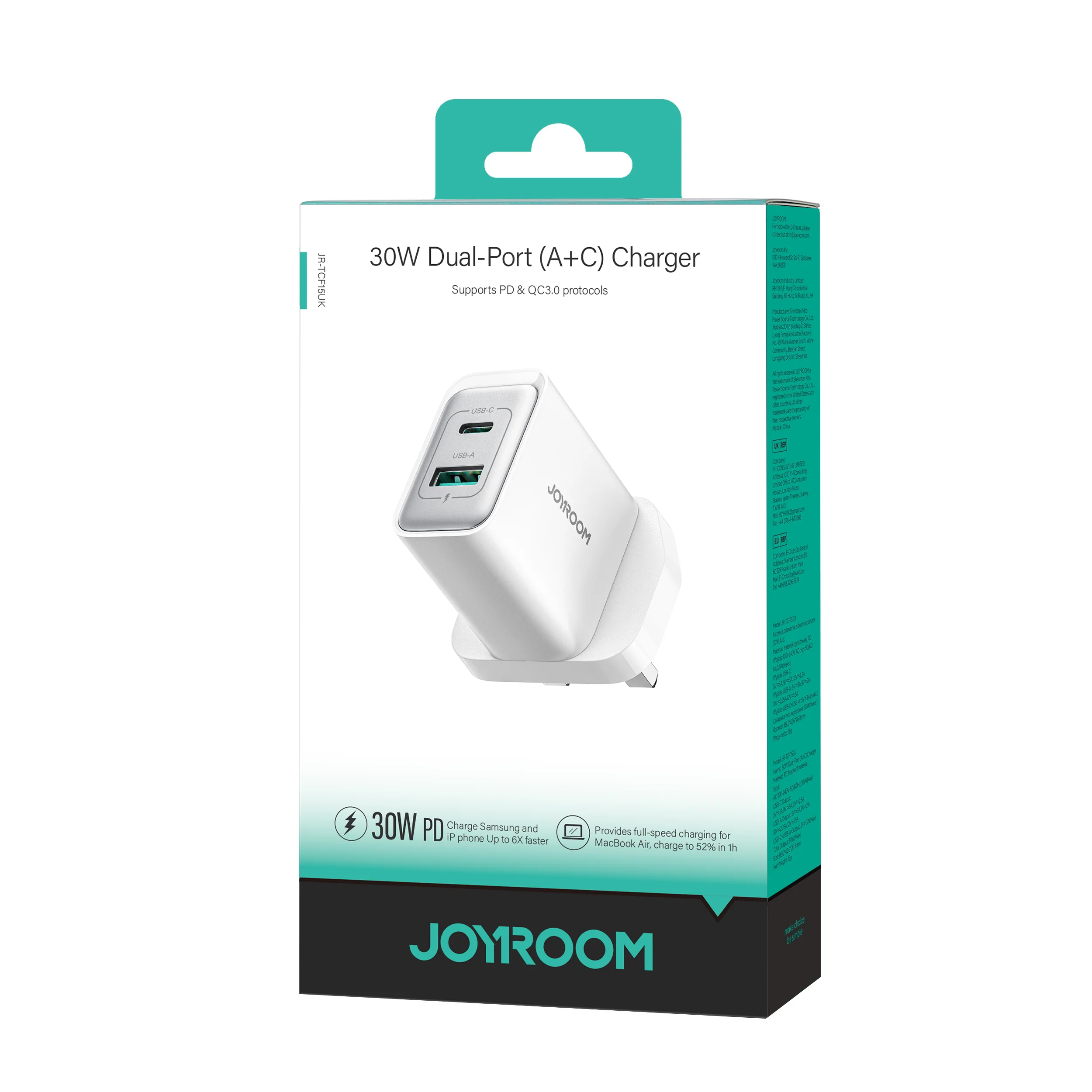 JR-TCF15 30W A+C) Charger-White - Image 4