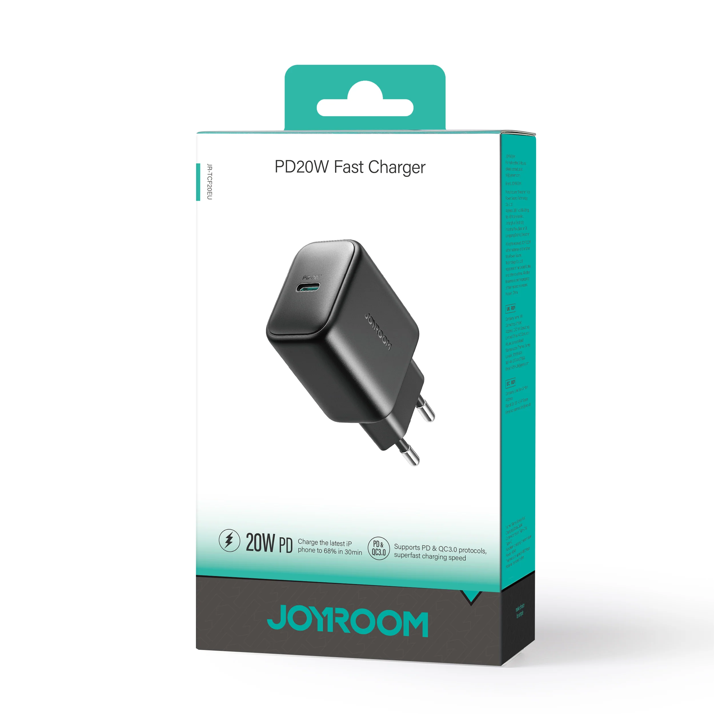 JR-TCF20 PD 20W Charger-White (EU/UK)+C to C/C to L Cable 1m - Image 10