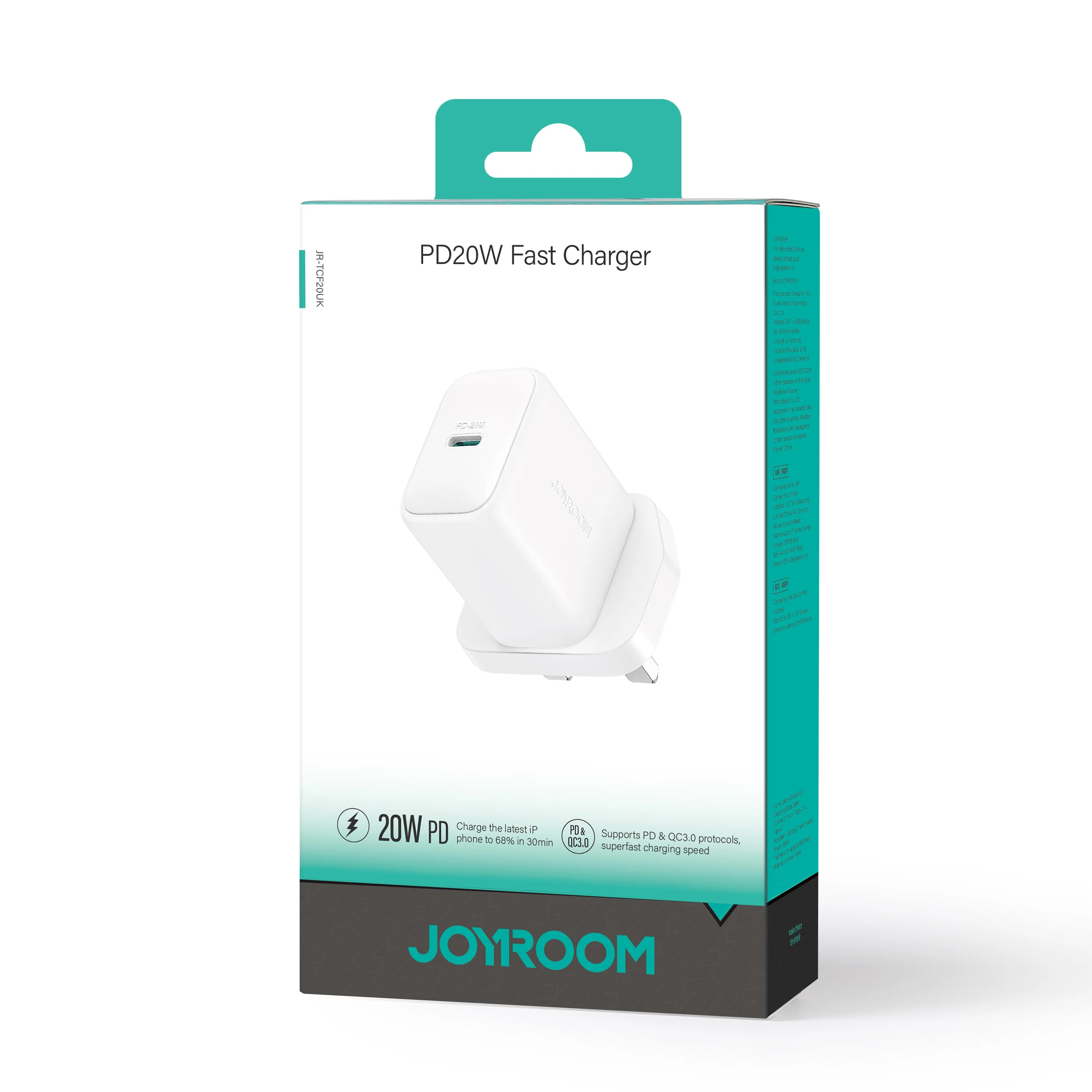 JR-TCF20 PD 20W Charger-White (EU/UK)+C to C/C to L Cable 1m - Image 12