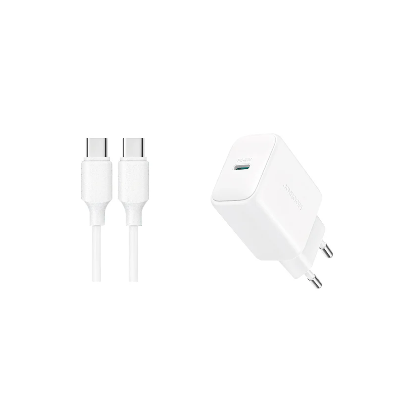 JR-TCF20 PD 20W Charger-White (EU/UK)+C to C/C to L Cable 1m - Image 4