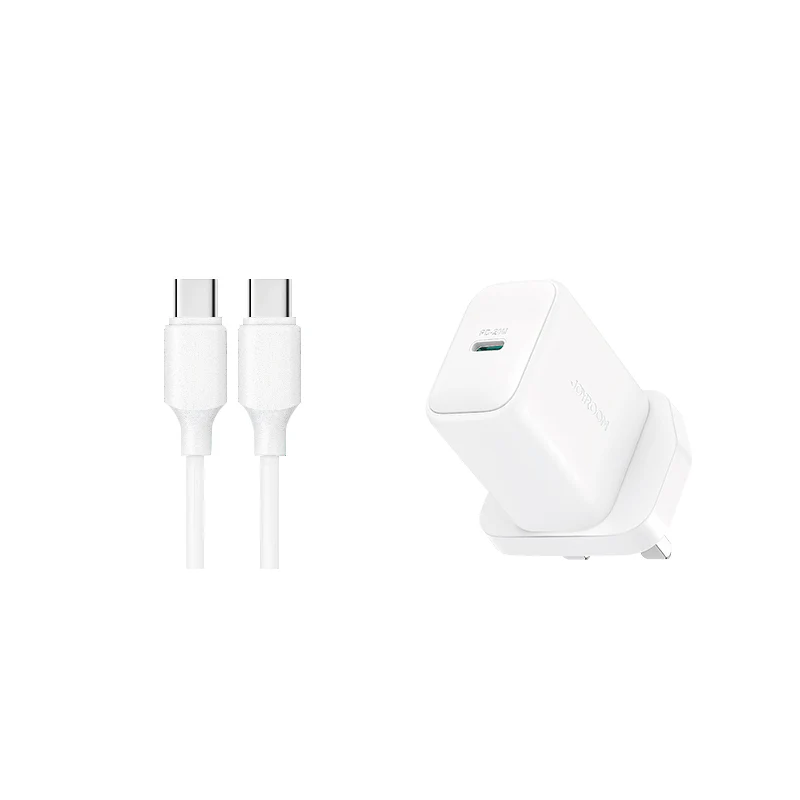 JR-TCF20 PD 20W Charger-White (EU/UK)+C to C/C to L Cable 1m - Image 6