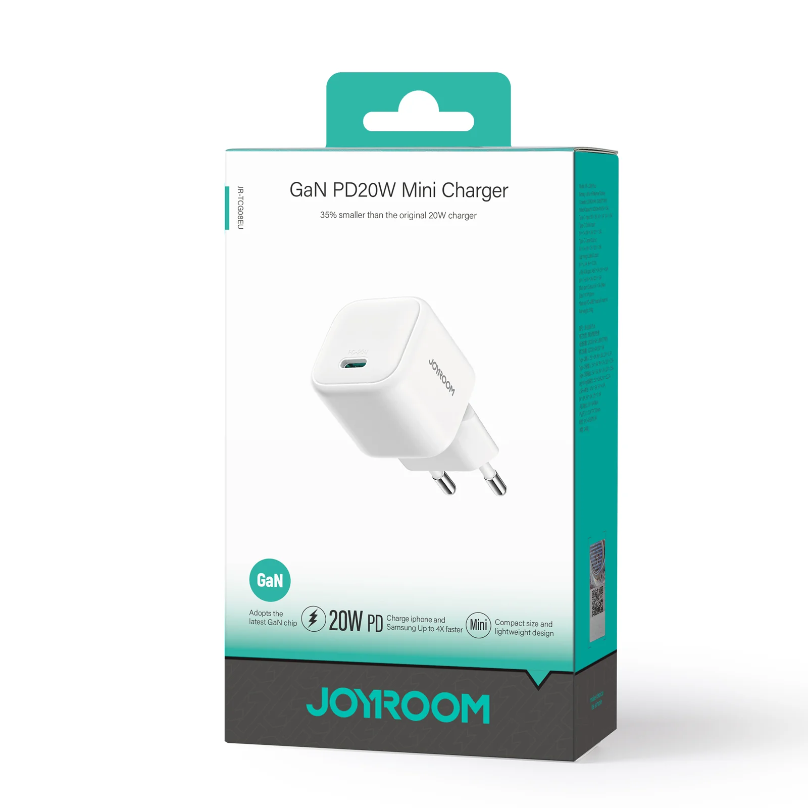 JR-TCG08 GaN PD20W mini Charger-White (EU/UK) - Image 3