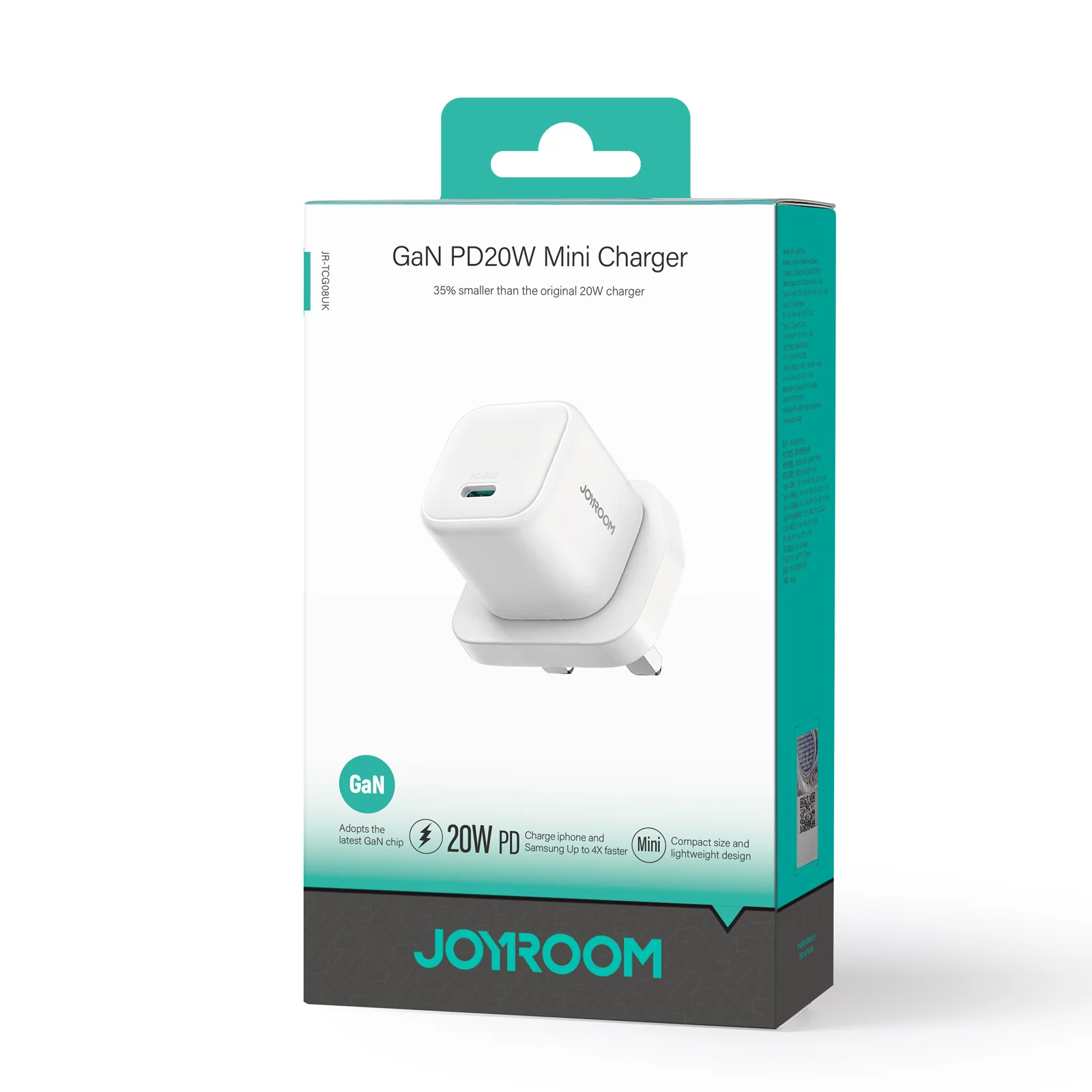 JR-TCG08 GaN PD20W mini Charger-White (EU/UK) - Image 4