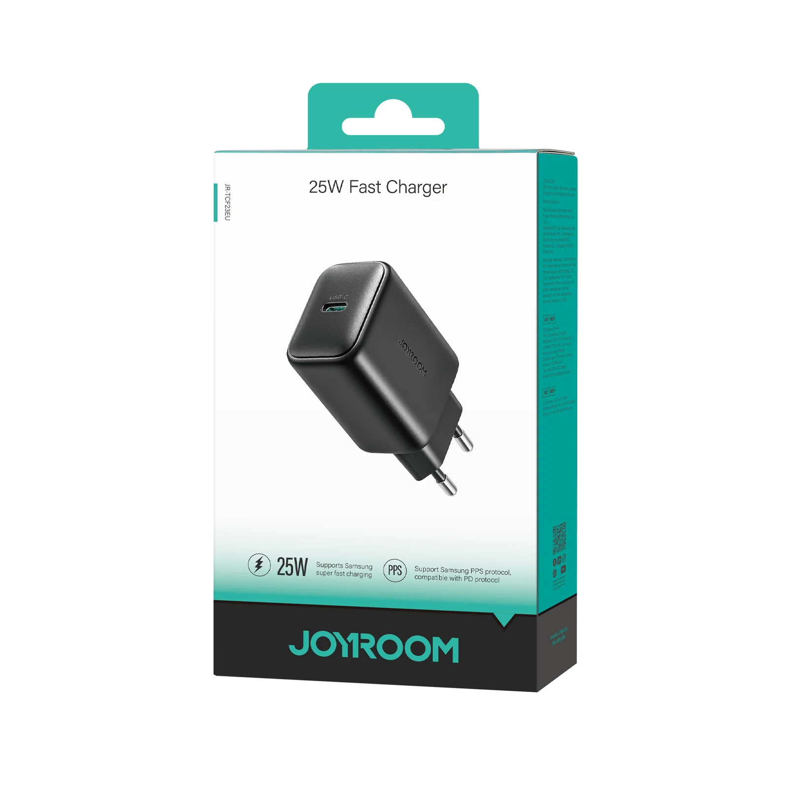 JR-TCF23 25W PD Charger-Black (EU/UK)+C to C Cable 1m - Image 5