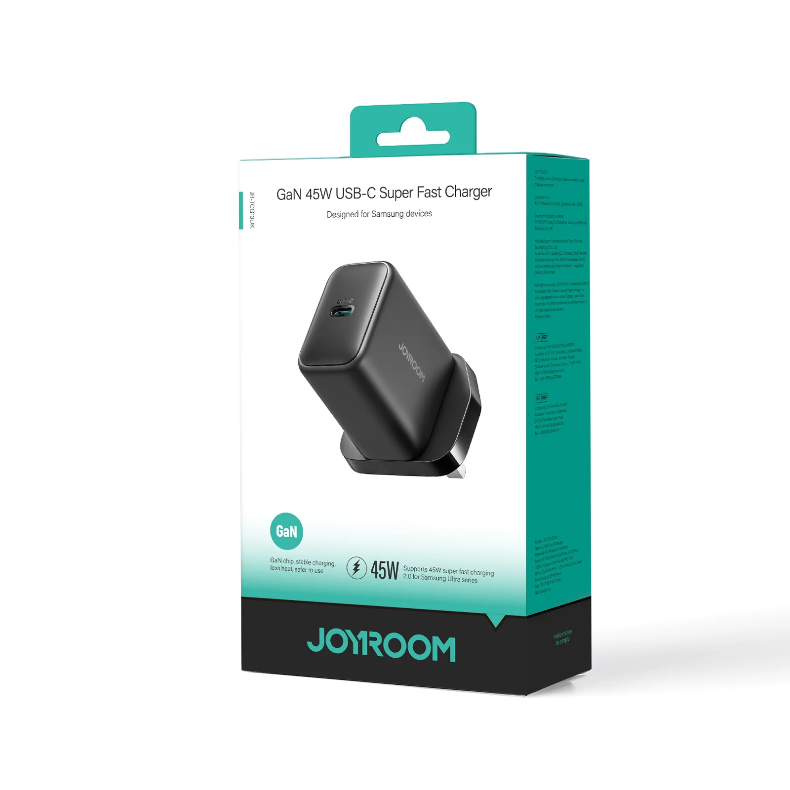 JR-TCG13 45W GaN USB-C Charger -Black - Image 4