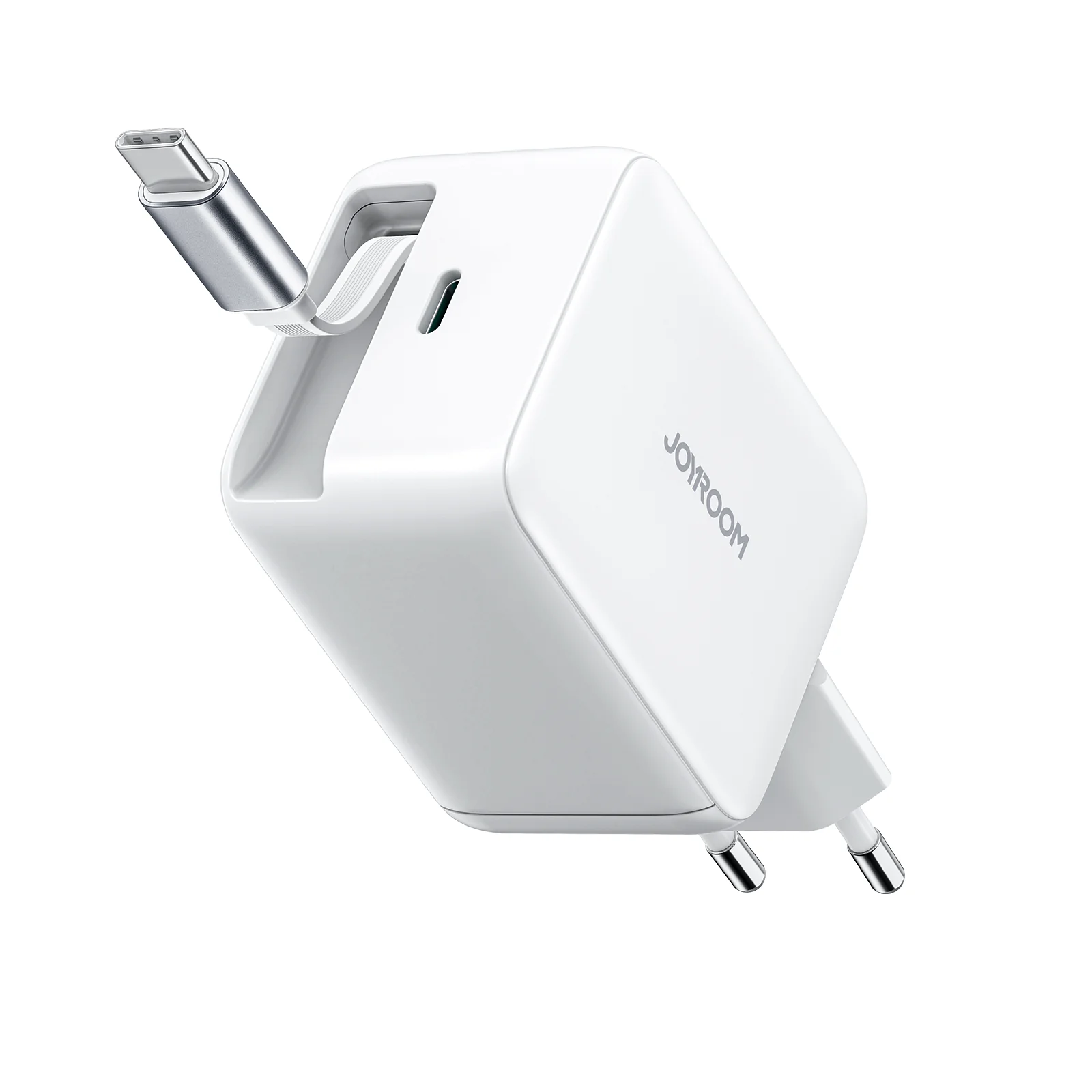 JR-TCL06 67W GaN Charger with Retractable Cable /EU/UK-White