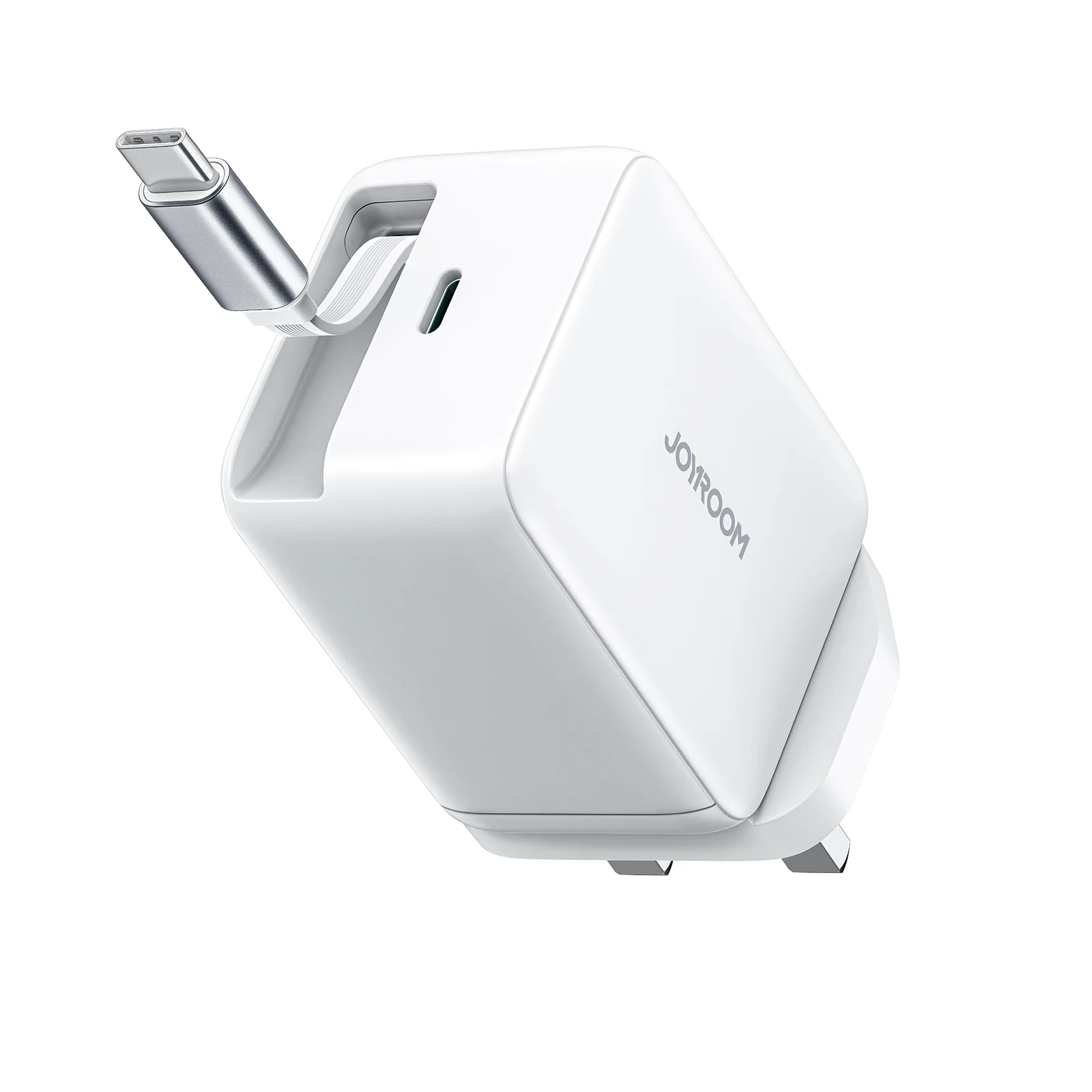 JR-TCL06 67W GaN Charger with Retractable Cable /EU/UK-White - Image 2