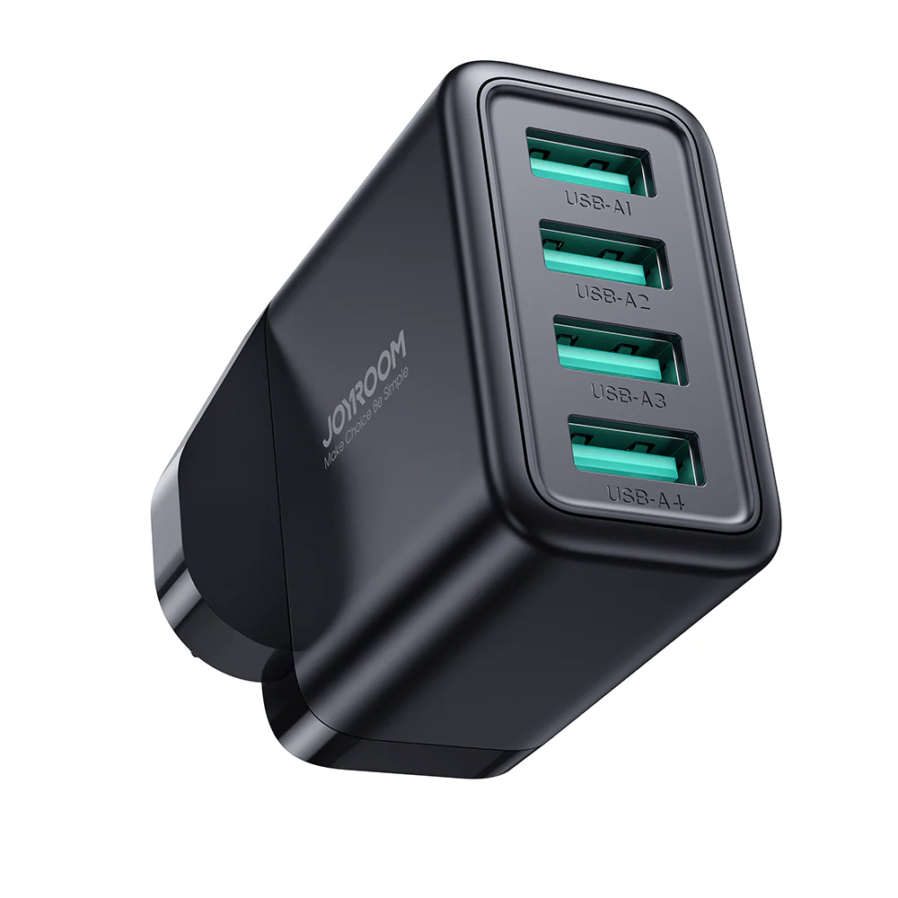 JR-TCN03 4.8A 4USB Charger-Black EU/UK - Image 2