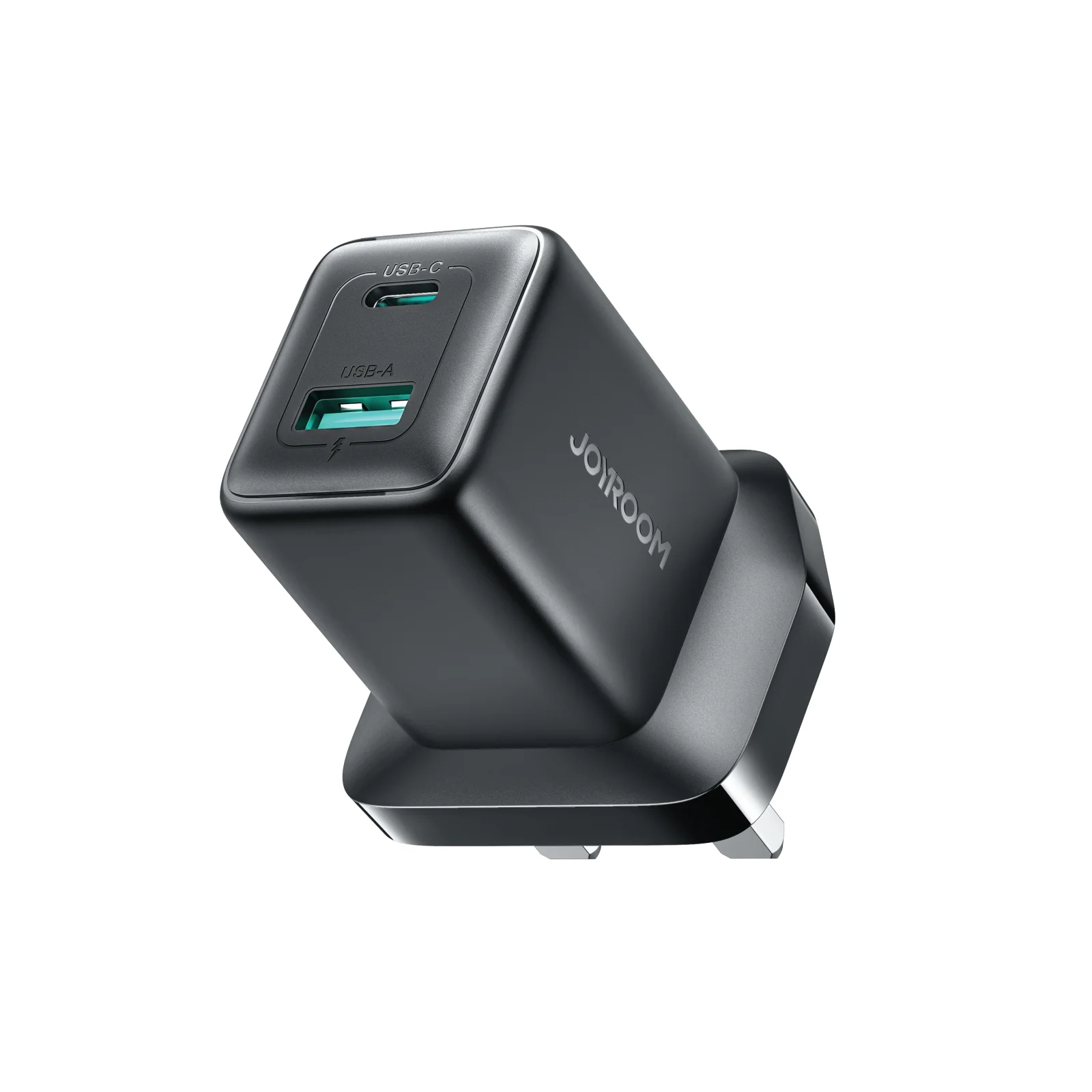 JR-TG8 45W A+C Dual Ports GaN Fast Charger UK/EU Black