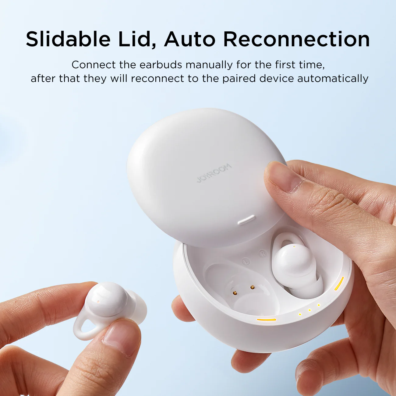 JR-TS2 True Wireless Sleep ANC Earbuds-White - Image 8