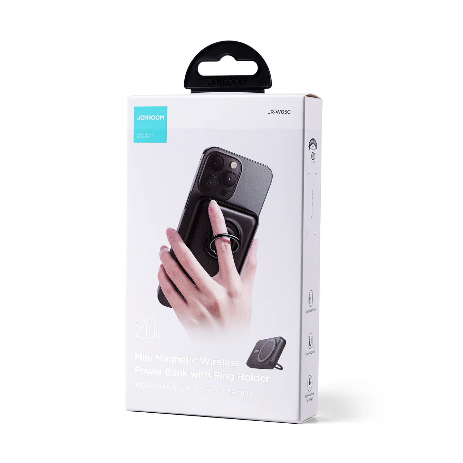JR-W050 20W 10000mah Mini magnetic wireless power bank with ring - Image 4