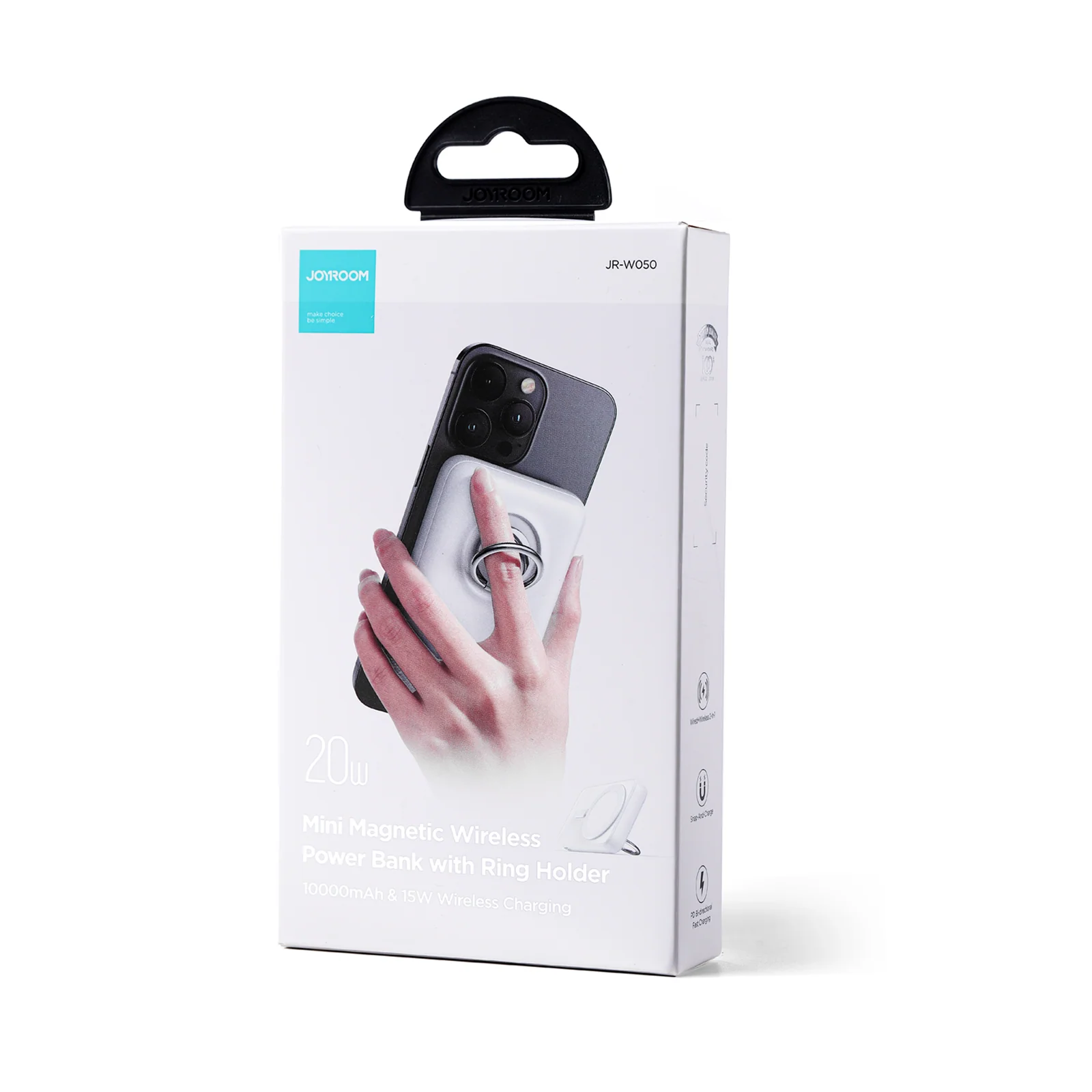 JR-W050 20W 10000mah Mini magnetic wireless power bank with ring - Image 5