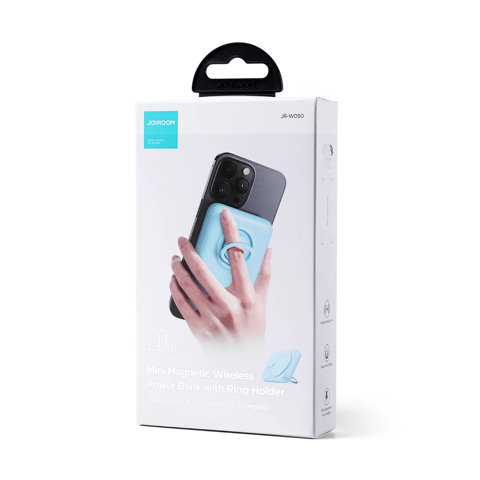 JR-W050 20W 10000mah Mini magnetic wireless power bank with ring - Image 6