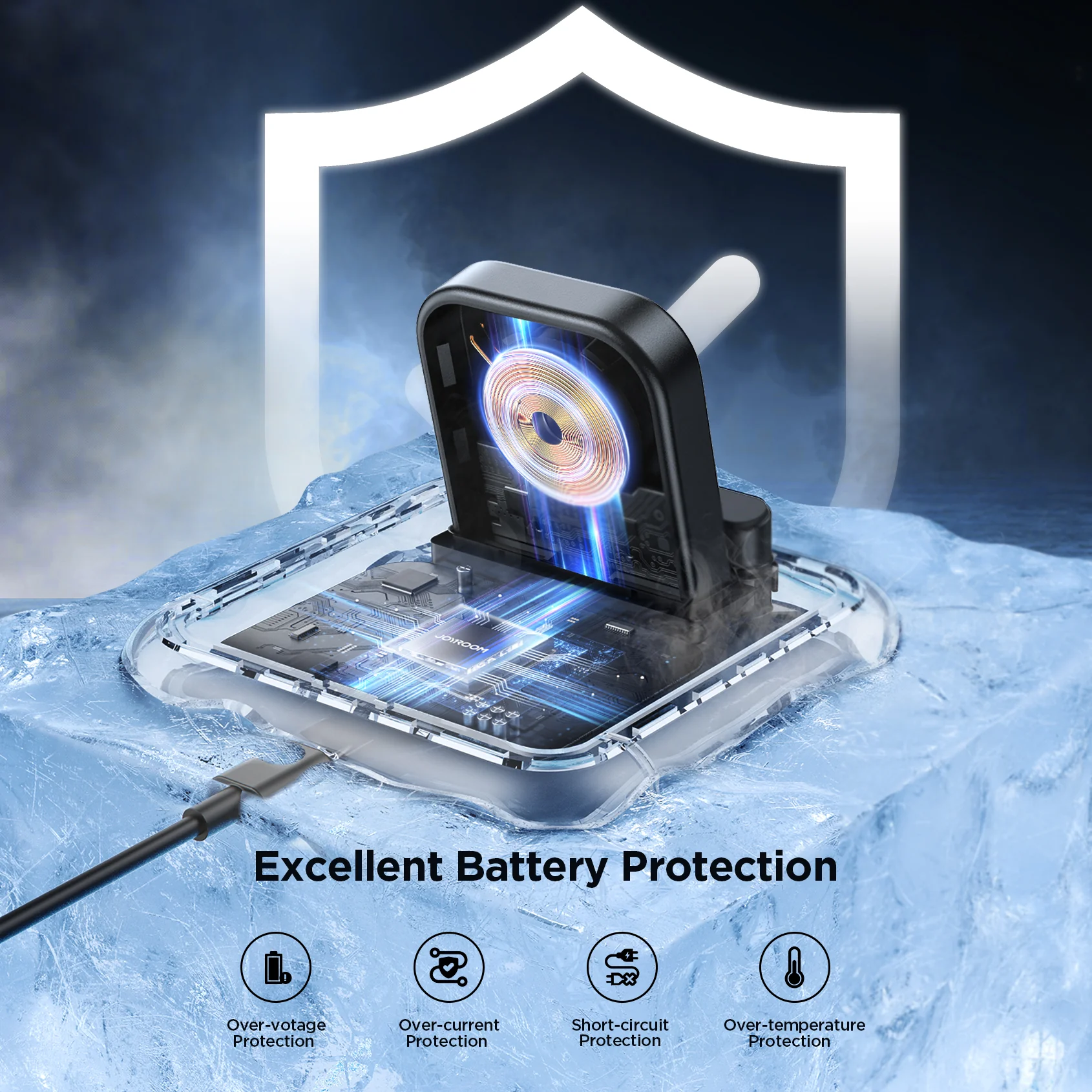 JR-WQW02 Wireless Watch Charger for Samsung Galaxy Watch series-Black - Image 5