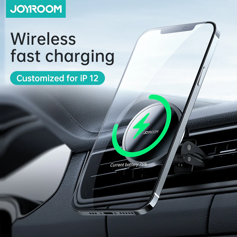 JR-ZS240 Magnetic wireless car charge holder Air Vent & dashboard - Image 4