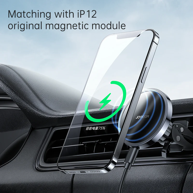 JR-ZS240 Magnetic wireless car charge holder Air Vent & dashboard - Image 6