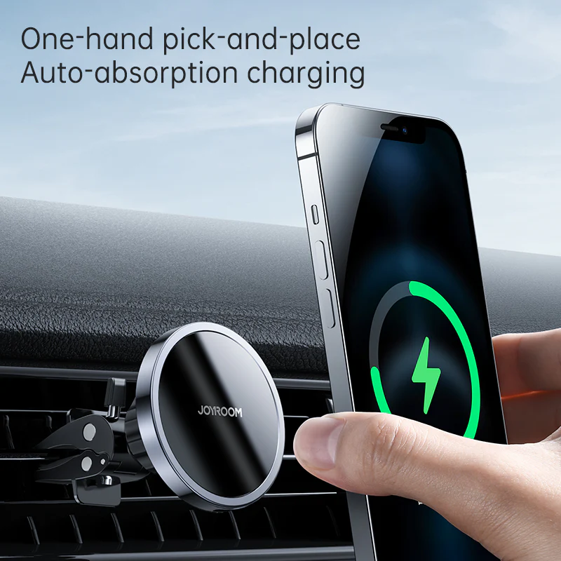 JR-ZS240 Magnetic wireless car charge holder Air Vent & dashboard - Image 7