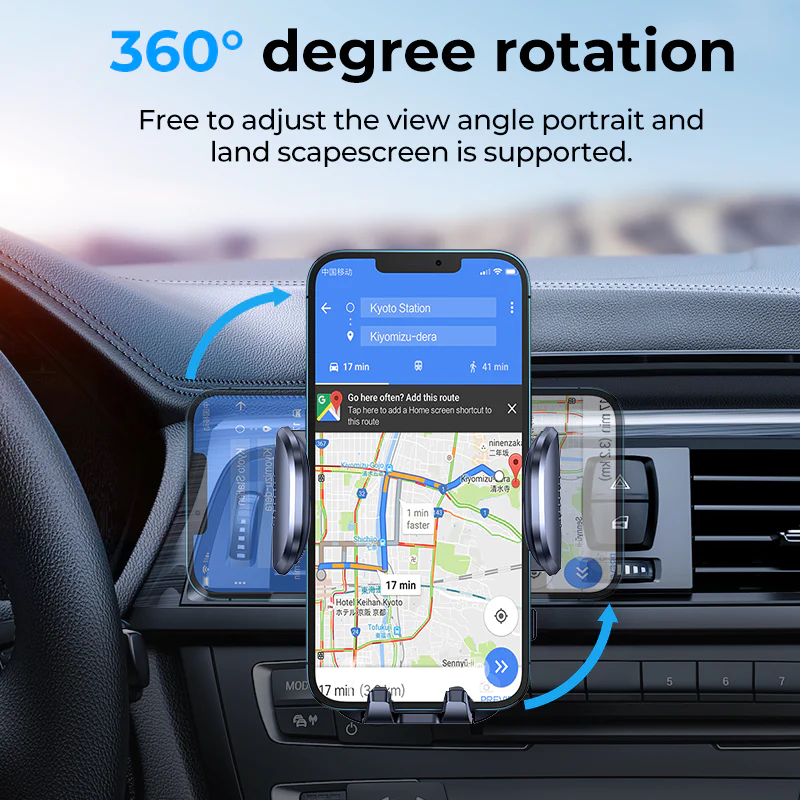 JR-ZS241 Wireless car charger holder air vent & dashboard - Image 4