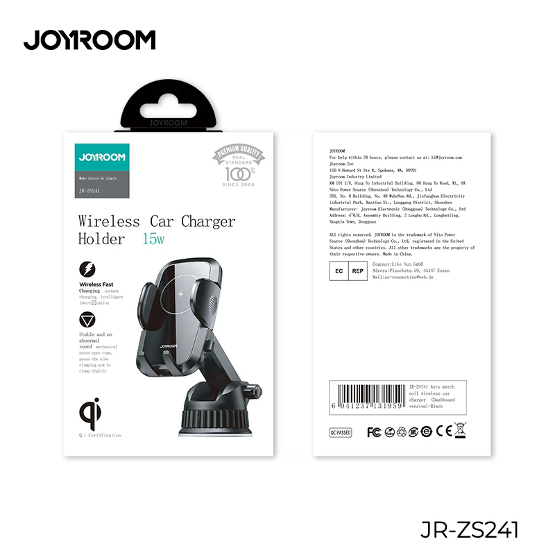 JR-ZS241 Wireless car charger holder air vent & dashboard - Image 5