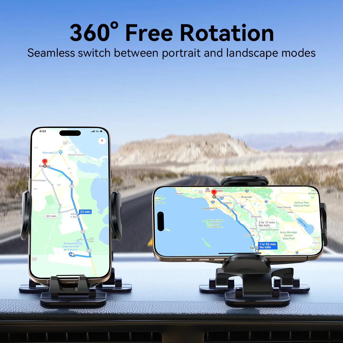 JR-ZS259 Car Phone three-jaw Holder-Black - Image 6