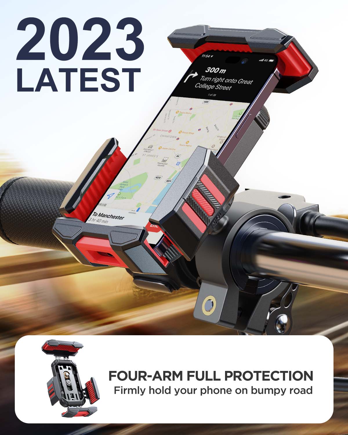 JR-ZS265 Bike Phone Mount-Black - Image 4