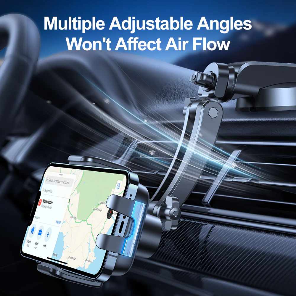 JR-ZS298 Auto Match Wireless Car Charger Holder air vent & dashboard - Image 5