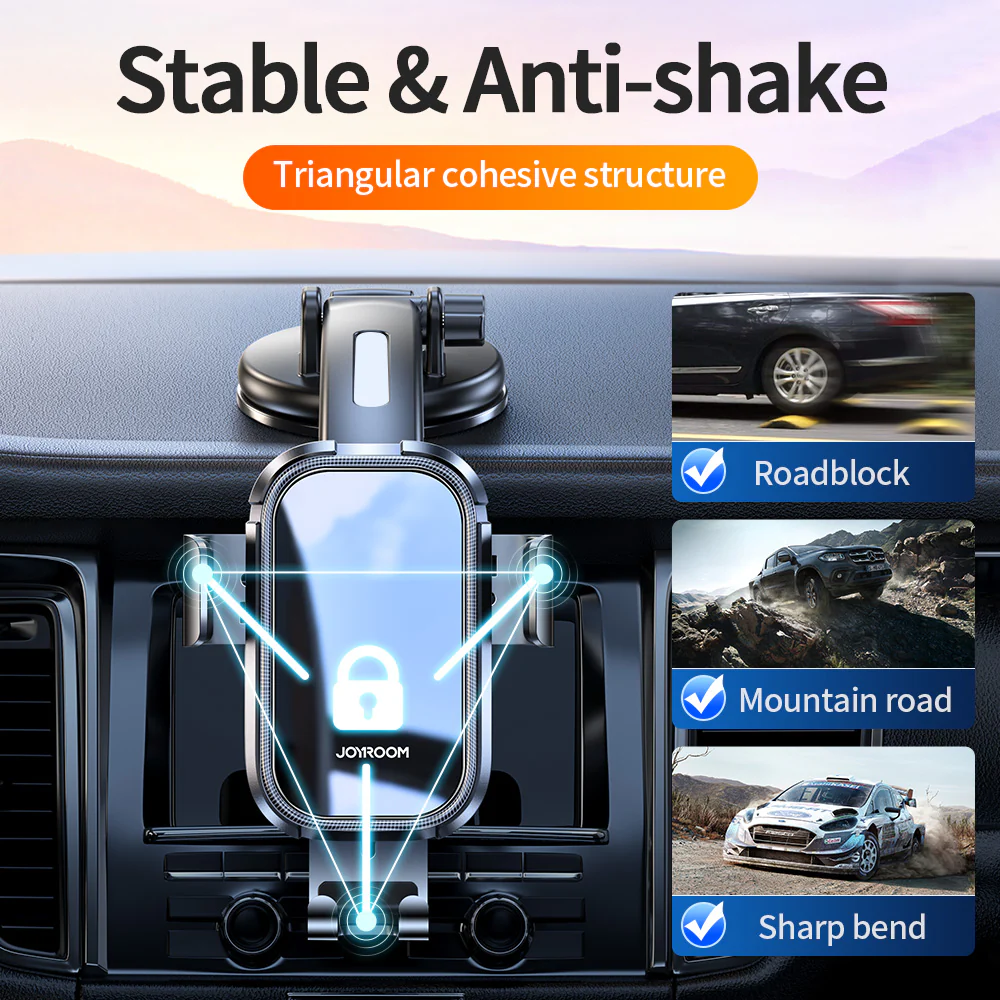 JR-ZS310 Gravity Car Phone Holder air vent & dashboard - Image 4