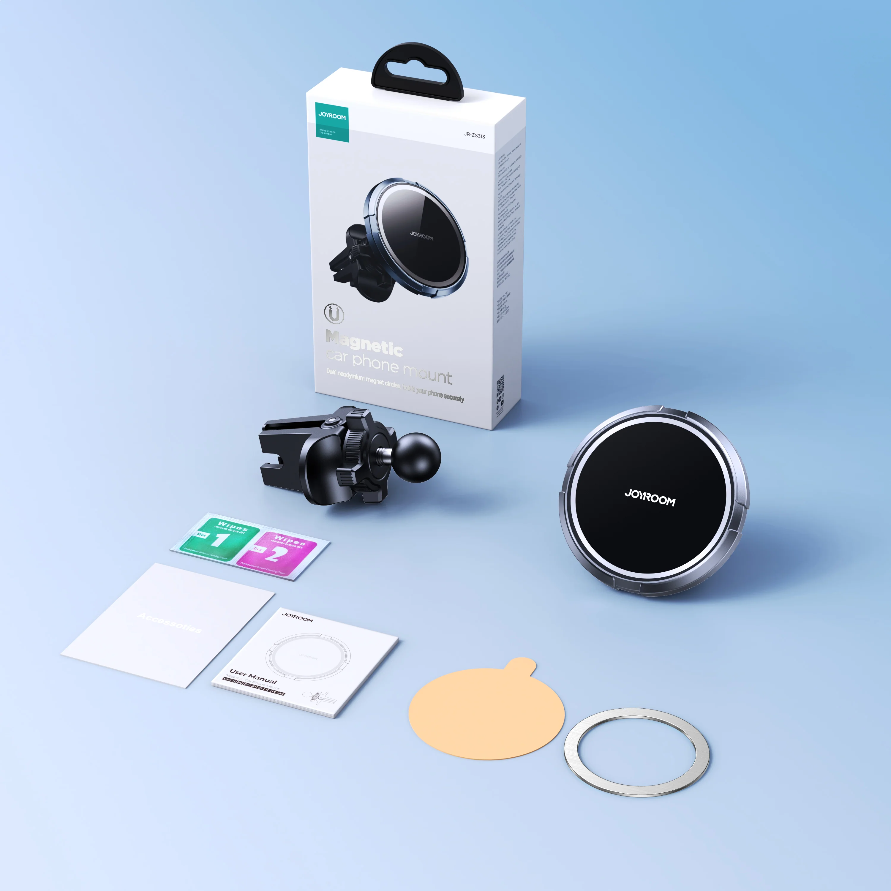 JR-ZS313 Magnetic Car Phone Mount (Air Vent) - Image 2