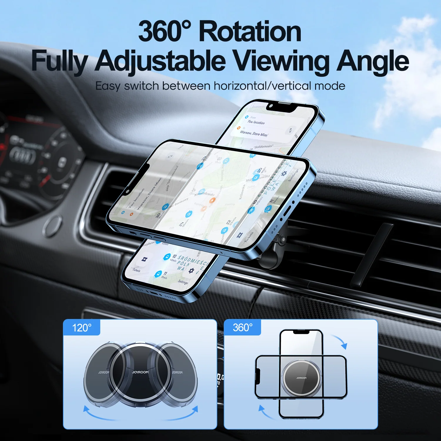 JR-ZS313 Magnetic Car Phone Mount (Air Vent) - Image 4