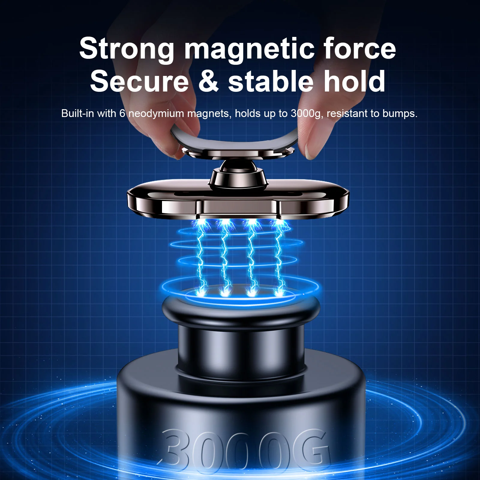 JR-ZS314 Magnetic Car Phone Mount holder - Image 4