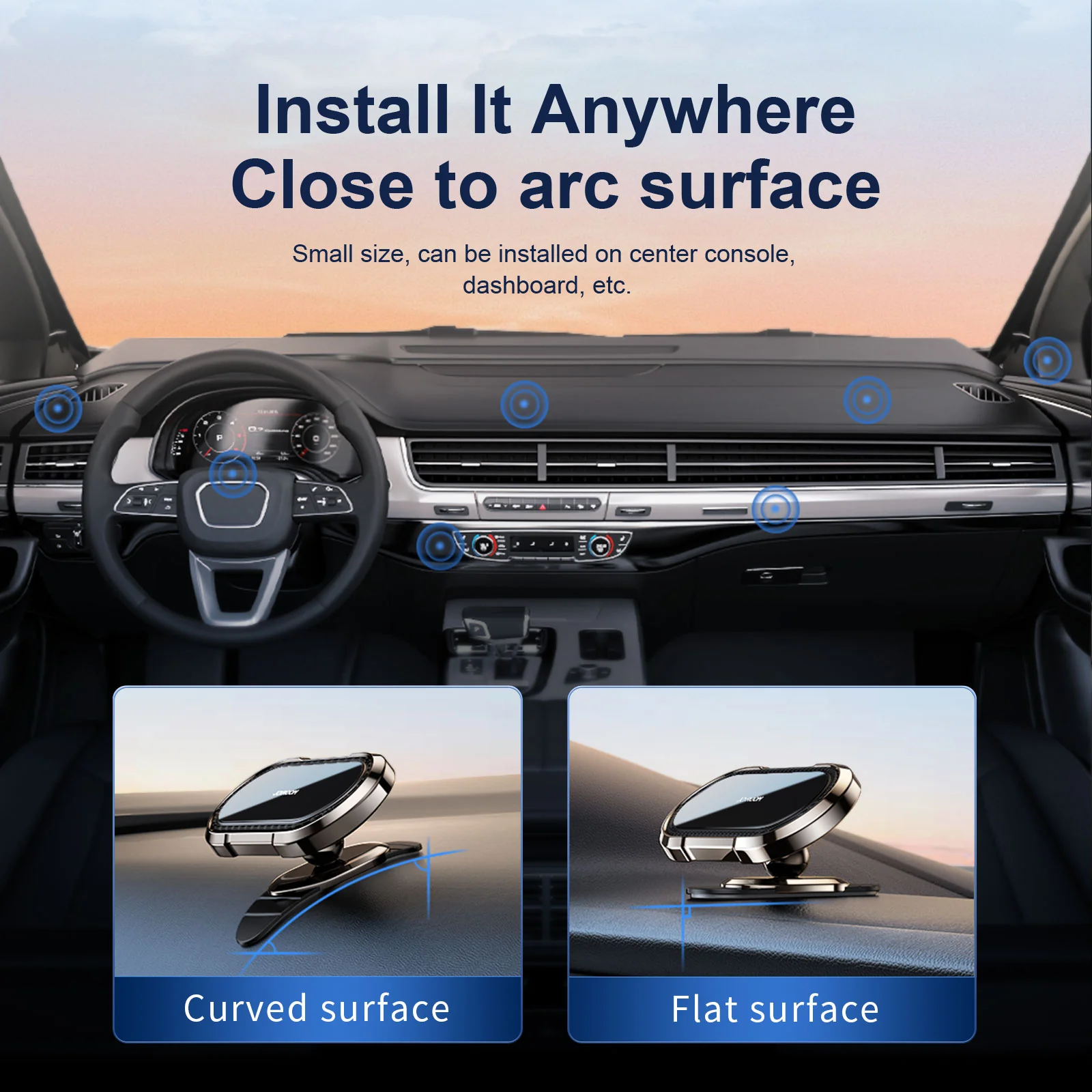 JR-ZS314 Magnetic Car Phone Mount holder - Image 7
