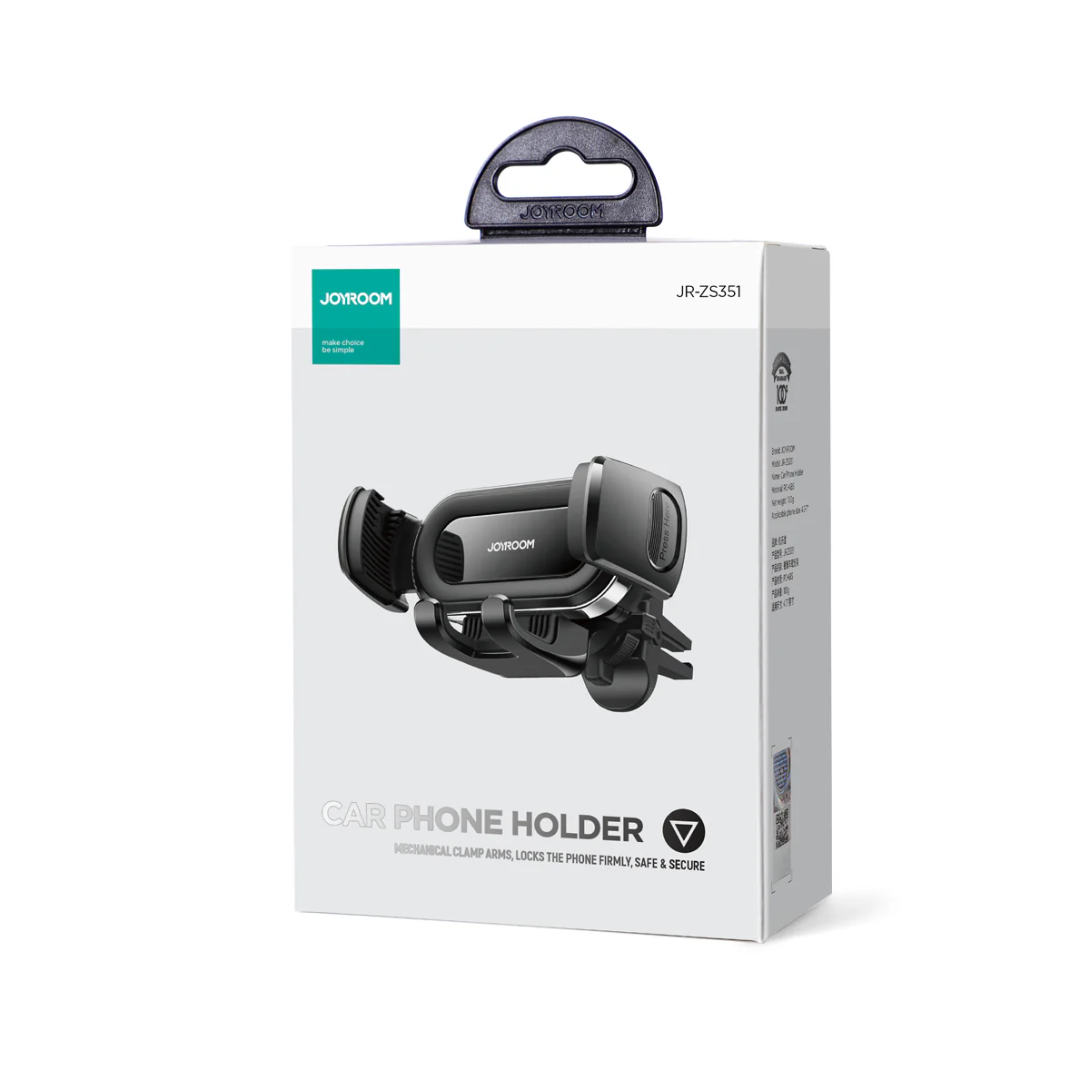 JR-ZS351 Car Phone Holder (Air Vent) -Sliver - Image 3