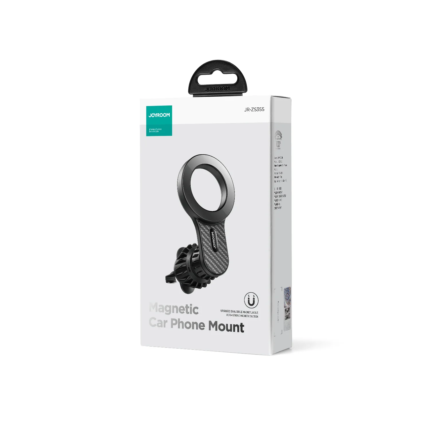 JR-ZS355 Magnetic Car Phone Mount(Air Vent) -Black - Image 2
