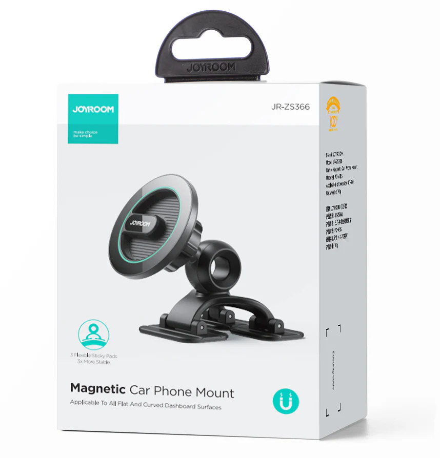 JR-ZS366 Magnetic Car Phone Mount black/Air Vent/Dashboard/kit - Image 4