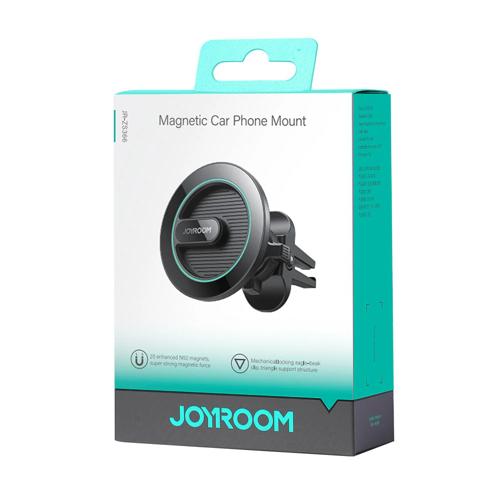JR-ZS366 Magnetic Car Phone Mount black/Air Vent/Dashboard/kit - Image 5
