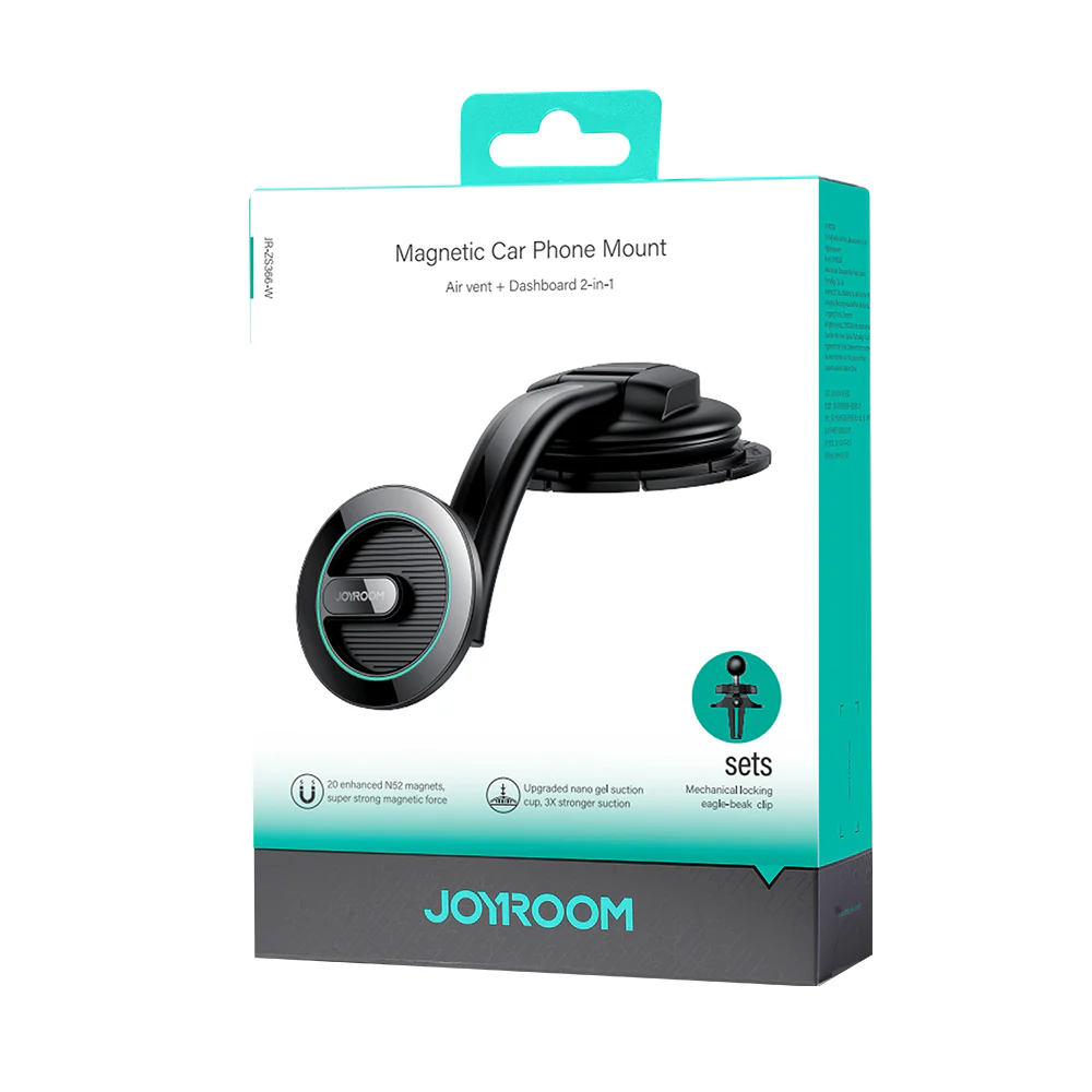 JR-ZS366 Magnetic Car Phone Mount black/Air Vent/Dashboard/kit - Image 6