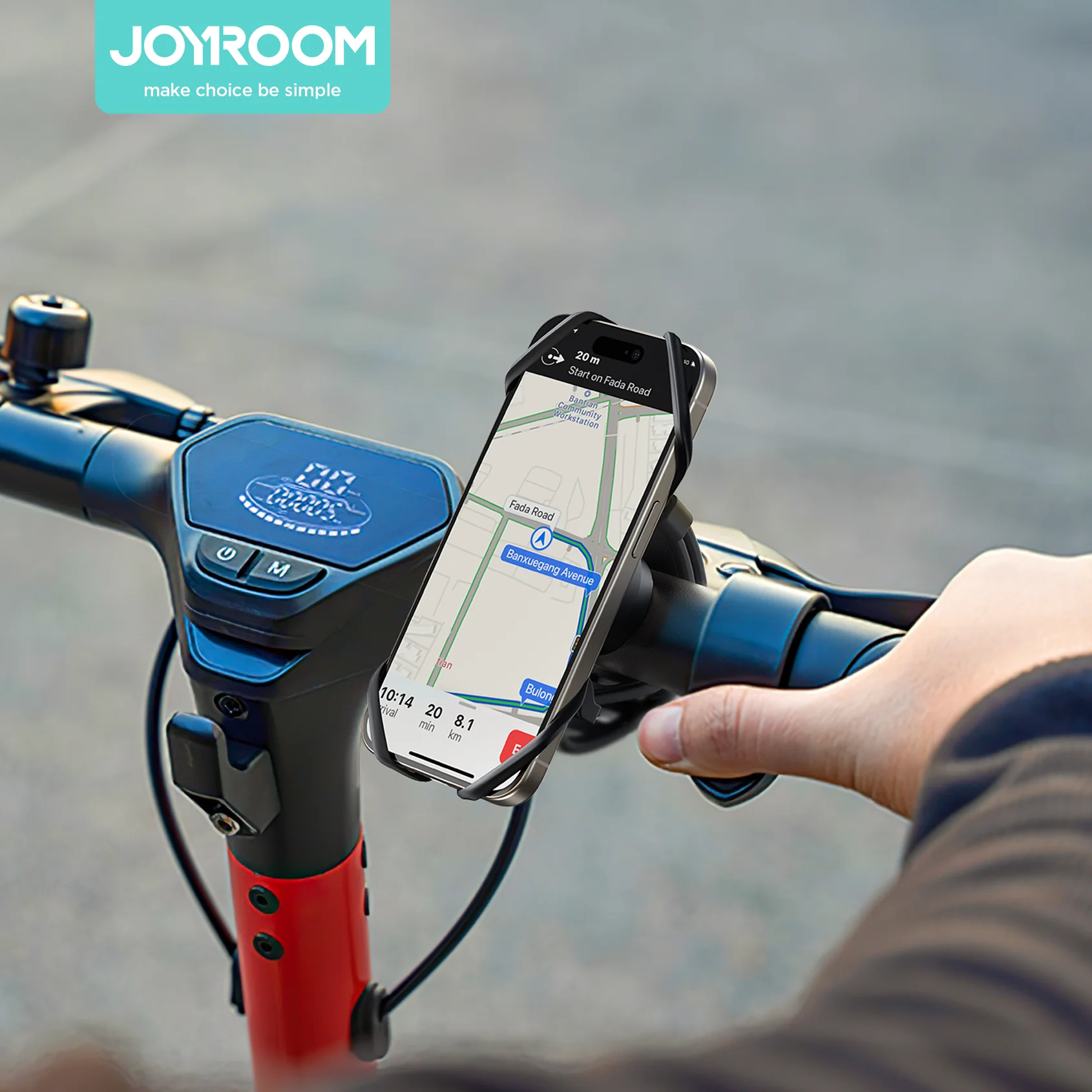 JR-ZS382 Silicone Bike Phone Mount Holder-Black - Image 7